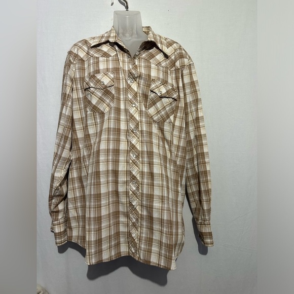 Wrangler button up  pearl snap Shirt, 2XLT - Picture 1 of 5